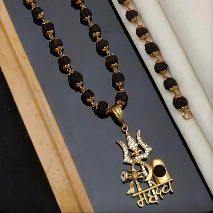 Mahadev Pendant Rudraksha Mala