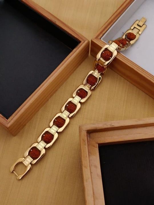 Golden Rudraksha loose Bracelet